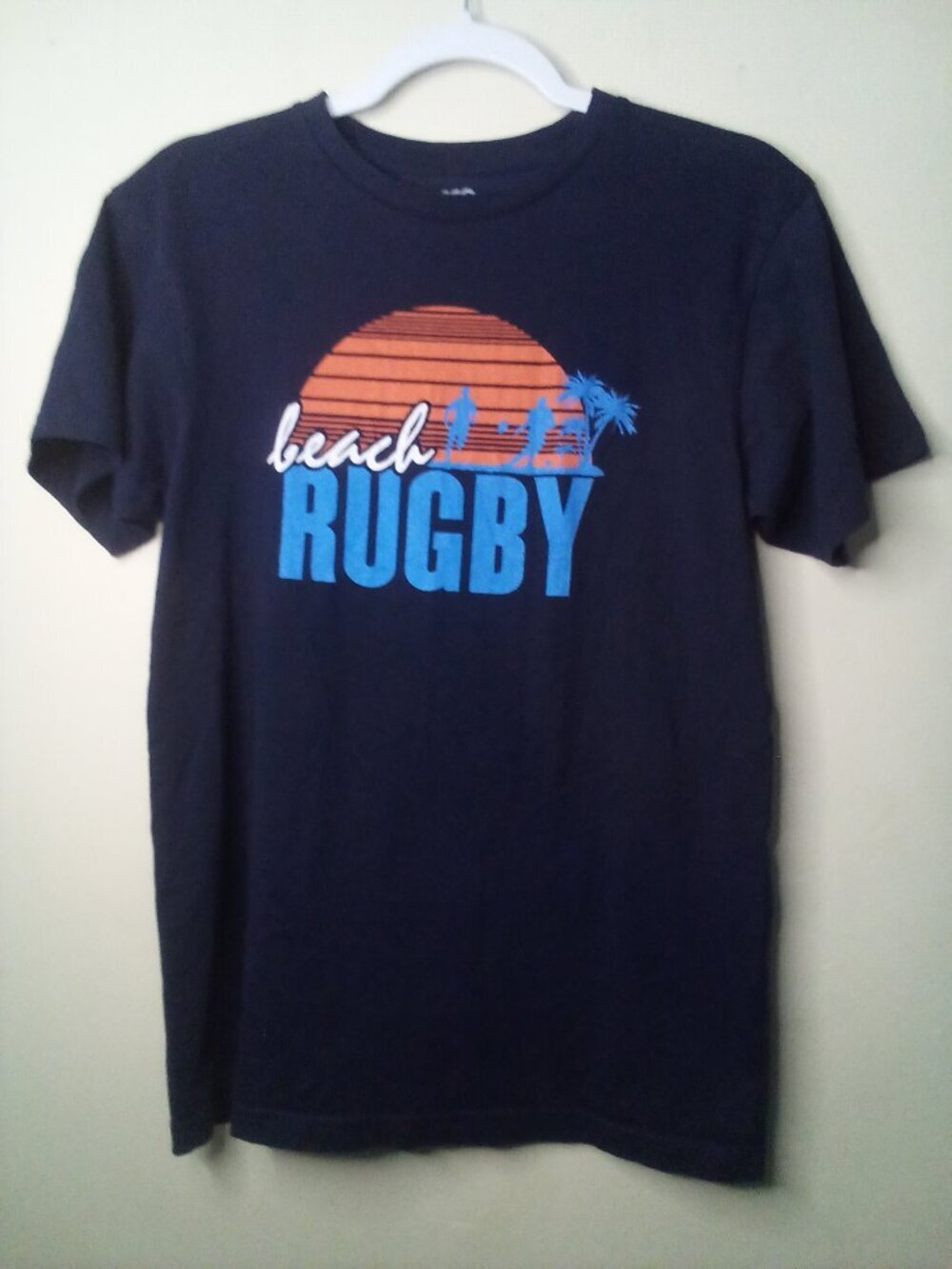 Canterbury Beach Rugby Shirt Men S Short Sleeve T-shirt Blue
